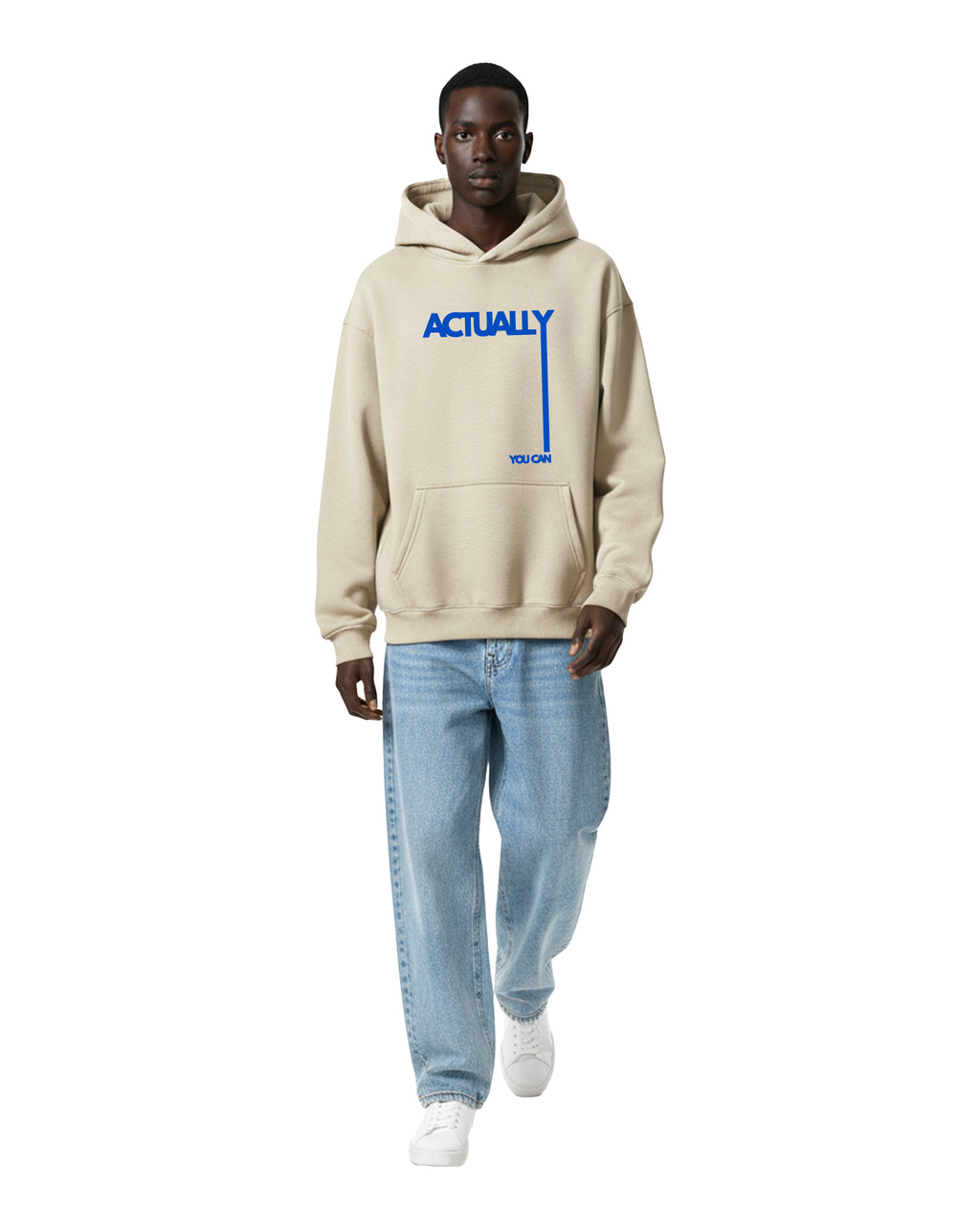 Acually You Can – Oversized Hoodie " Latte "
