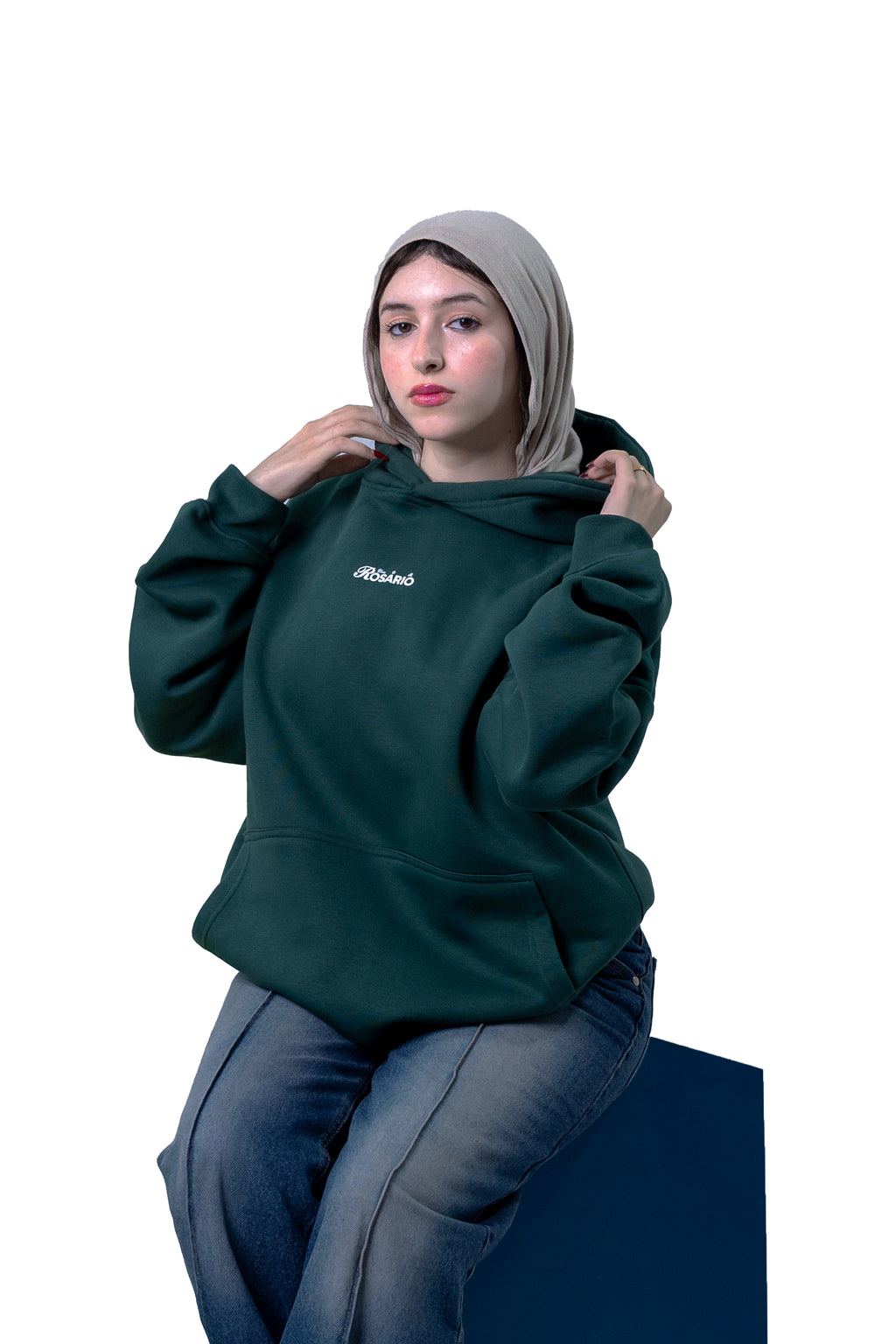 Rosario – Oversized Hoodie " Dark Green "