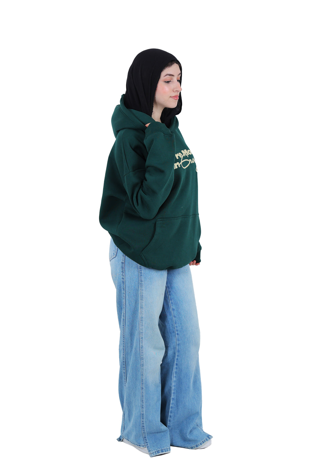 You’re More Than Enough – Oversized Hoodie " Dark Green "