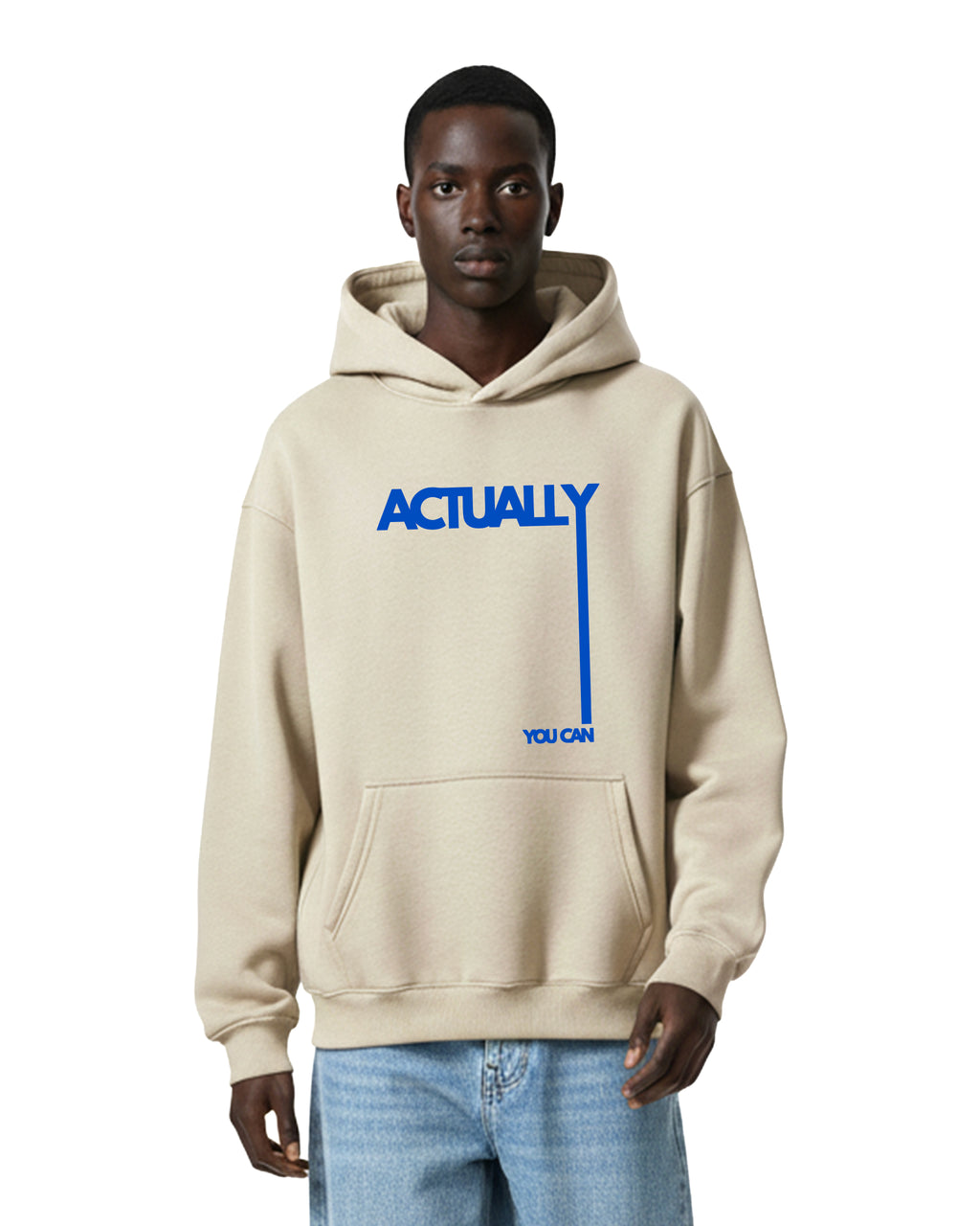 Acually You Can – Oversized Hoodie " Latte "
