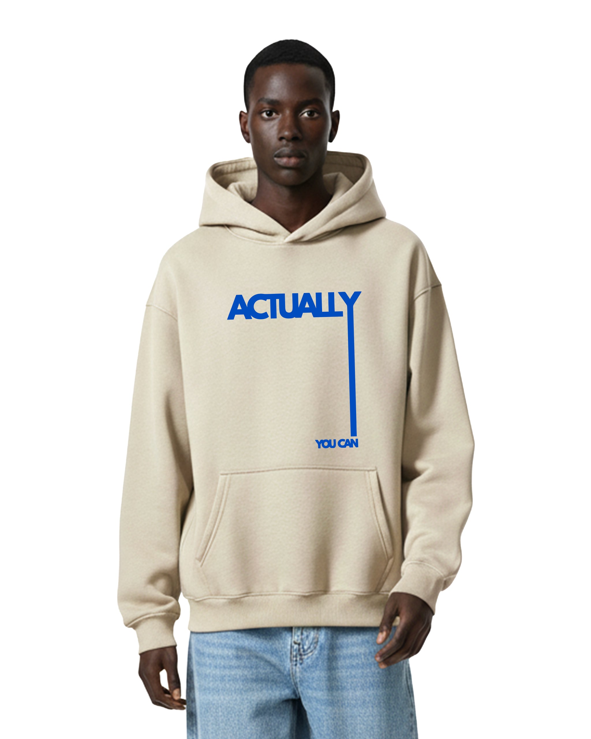 Acually You Can – Oversized Hoodie " Latte "